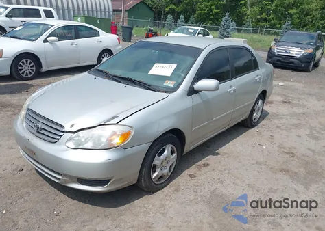2003 Toyota Corolla Le из США, поврежденный, VIN 2T1BR38E73C119836